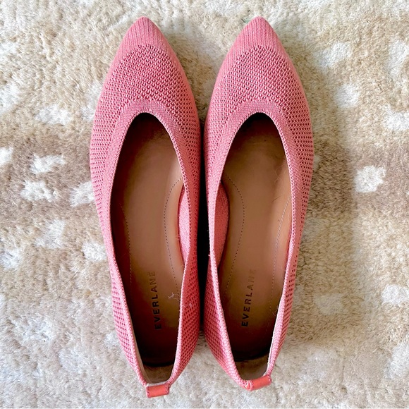 Everlane 40 Hour Flat Reknit Point Toe Slip On Shoes In Coral  Pink Size 9 - Picture 14 of 14